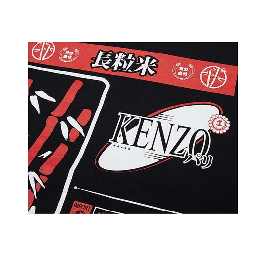 Black Japanese Print T-Shirt