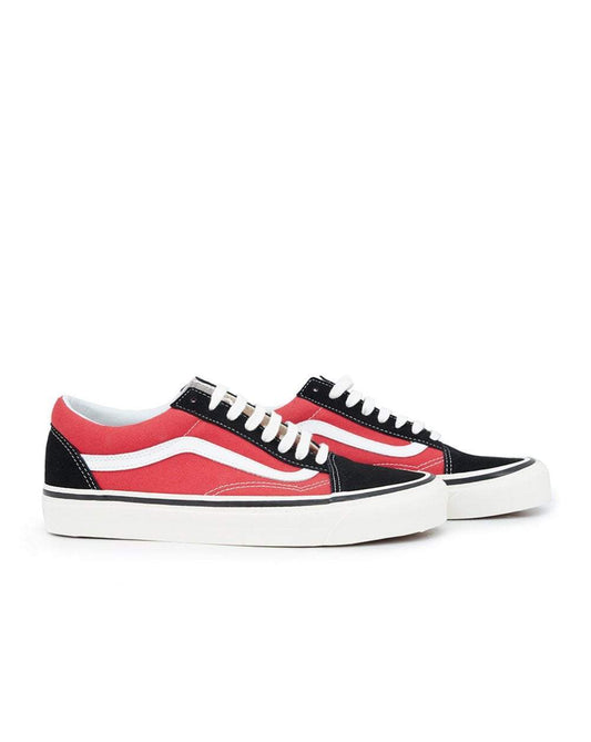 Black & Red Canvas Trainers