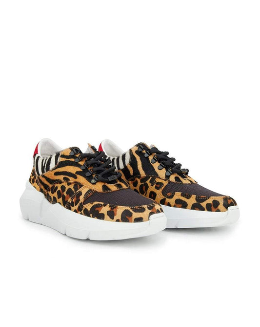 Nubik Lucy Jaw Pony Leopard Trainers
