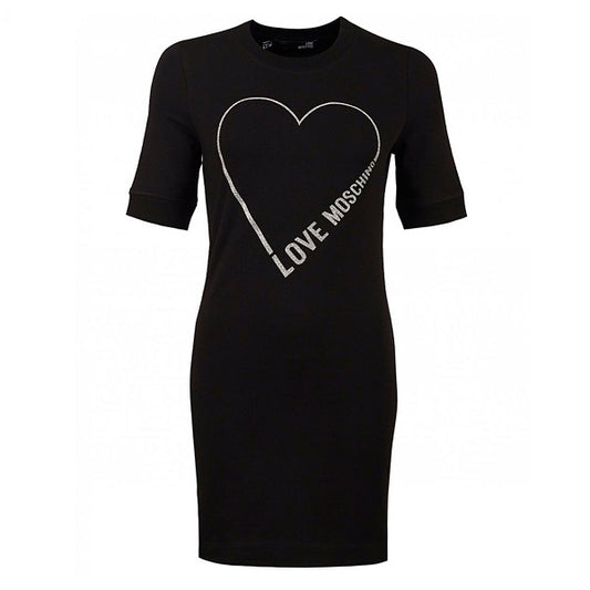 Black Love Heart T-Shirt Dress