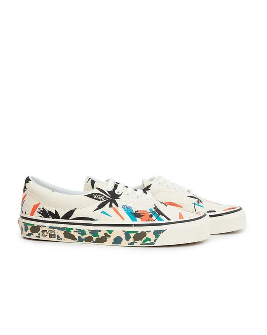 Cream Tropical Canvas Trainers